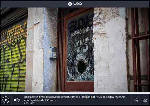 Artículo en la COPE sobre Fuera Okupas